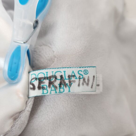 Douglas Baby Grey Yellow Elephant Plush Lovey Security Blanket Satin Edging - Picture 5 of 8